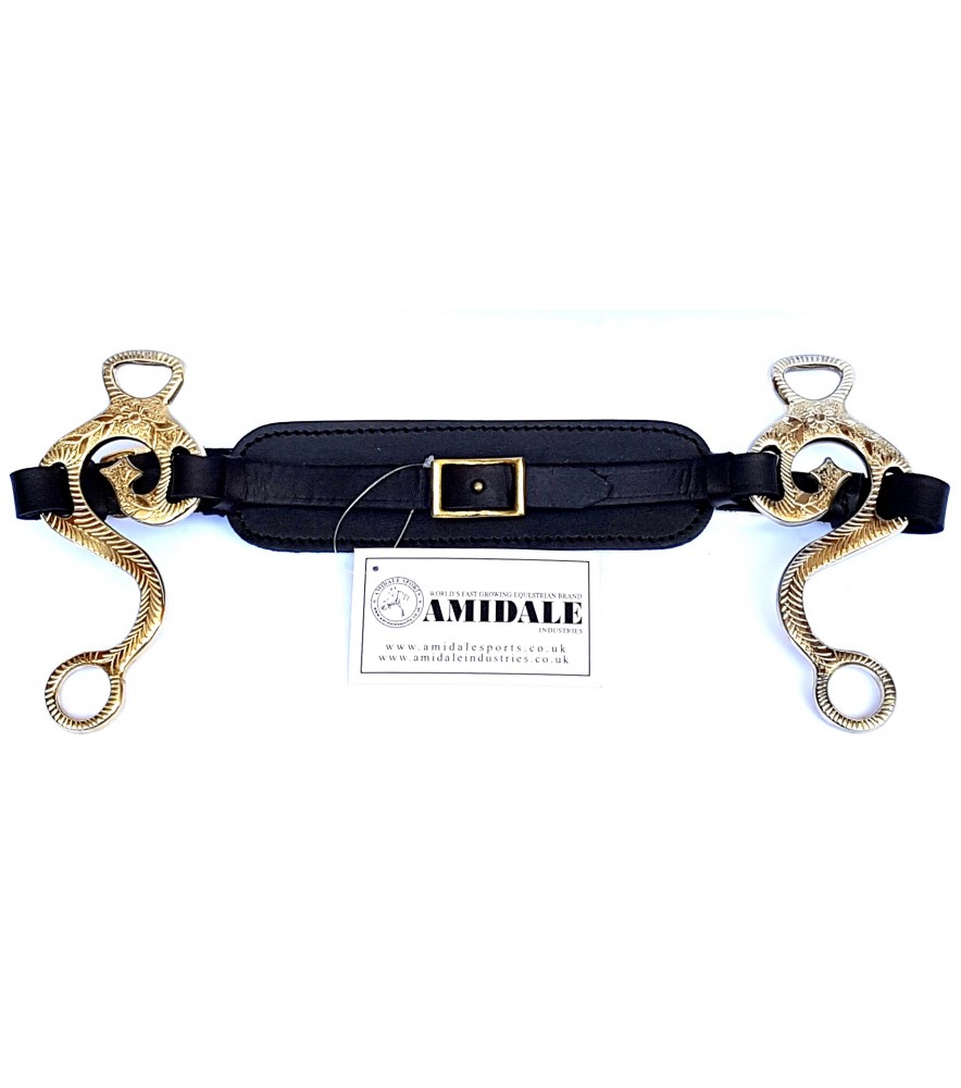 Testiera Hackamore Senza Morso Per Cavalli - Fiore Lucky Ruota - Acciaio Inox E Pelle Di Mucca - Foto 6